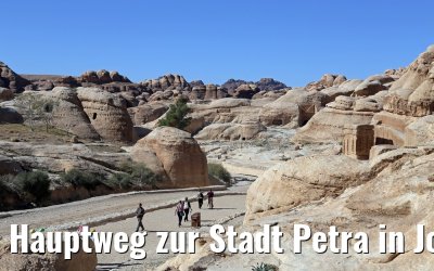 Hauptweg zur Stadt Petra in Jordanien