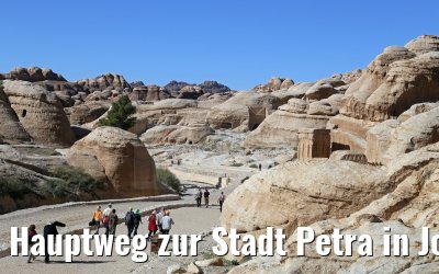 Hauptweg zur Stadt Petra in Jordanien