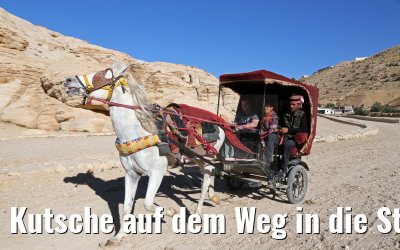 Kutsche auf dem Weg in die Stadt Petra