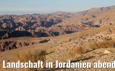 Landschaft in Jordanien abends