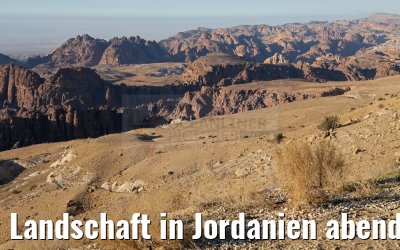 Landschaft in Jordanien abends