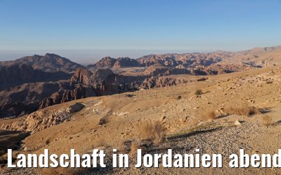 Landschaft in Jordanien abends