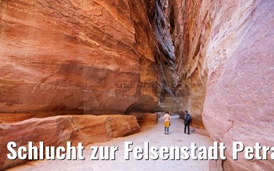 Schlucht zur Felsenstadt Petra, der Siq