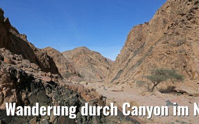Wanderung durch Canyon im Nabq-Nationalpark