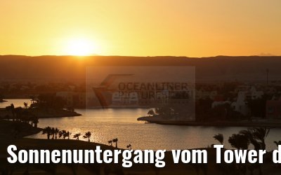Sonnenuntergang vom Tower des Steigenberger Golf Hotel El Gouna