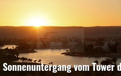 Sonnenuntergang vom Tower des Steigenberger Golf Hotel El Gouna