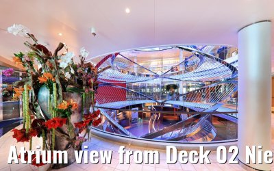Atrium view from Deck 02 Nieuw Statendam