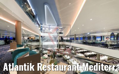 Atlantik Restaurant Mediterran abends neue Mein Schiff 2