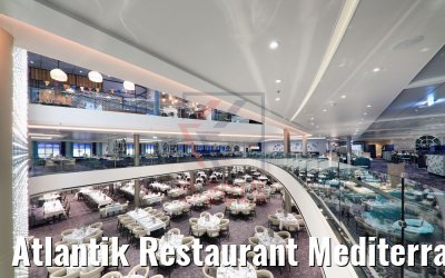 Atlantik Restaurant Mediterran abends neue Mein Schiff 2