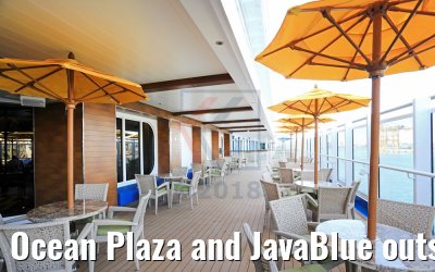 Ocean Plaza and JavaBlue outside area Carnival Horizon