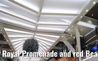 Royal Promenade and red Beatle car Symphony of the Seas