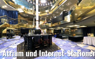 Atrium und Internet-Stationen Promenade Deck Vasco Da Gama