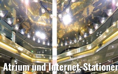 Atrium und Internet-Stationen Promenade Deck Vasco Da Gama