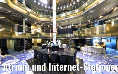 Atrium und Internet-Stationen Promenade Deck Vasco Da Gama