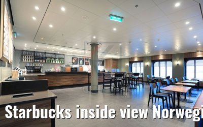 Starbucks inside view Norwegian Bliss