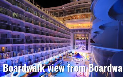 Boardwalk view from Boardwalk cabin Symphony of the Seas