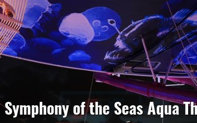 Symphony of the Seas Aqua Theater evening view in Naples, Italy