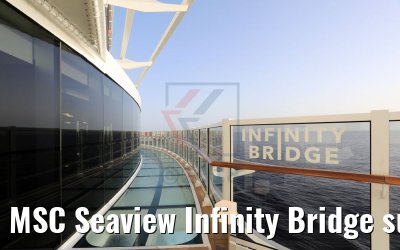 MSC Seaview Infinity Bridge sunrise