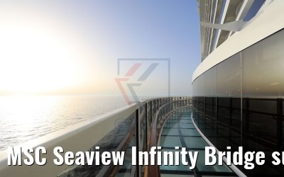 MSC Seaview Infinity Bridge sunrise