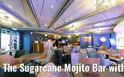 The Sugarcane Mojito Bar with bar card Norwegian Encore