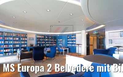 MS Europa 2 Belvedere mit Bibliothek