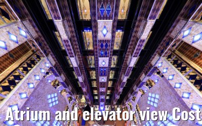 Atrium and elevator view Costa Favolosa