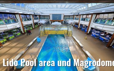 Lido Pool area und Magrodome Costa Favolosa