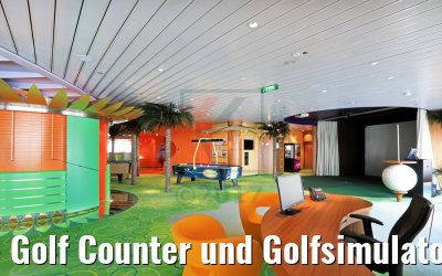 Golf Counter und Golfsimulator AIDAdiva