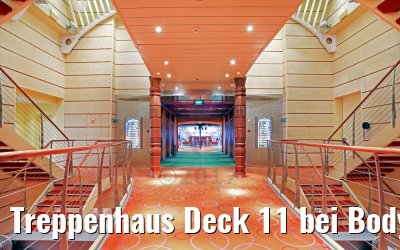 Treppenhaus Deck 11 bei Body and Soul Sport AIDAdiva