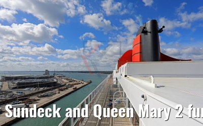 Sundeck and Queen Mary 2 funnel