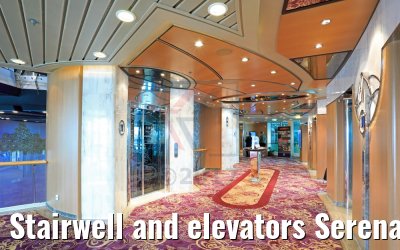 Stairwell and elevators Serenade of the Seas