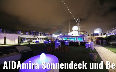 AIDAmira Sonnendeck und Beach Bar