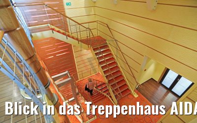 Blick in das Treppenhaus AIDAdiva Deck 12 vorne