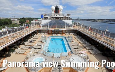 Panorama view Swimming Pool and sundeck Queen Elizabeth