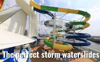 The perfect storm waterslides view Independence of the Seas