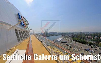 Seitliche Galerie um Schornsteine AIDAdiva