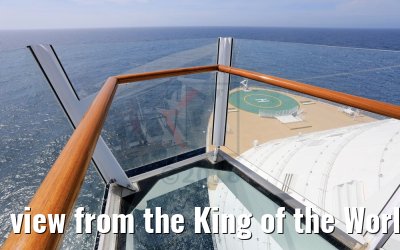 view from the King of the World balcony Symphony of the Seas