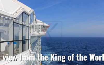 view from the King of the World balcony Symphony of the Seas