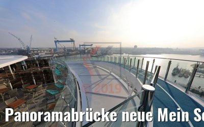 Panoramabrücke neue Mein Schiff 2 Blick von Deck 15