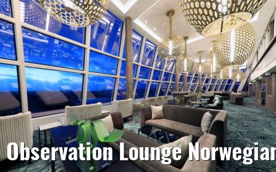 Observation Lounge Norwegian Encore morning view