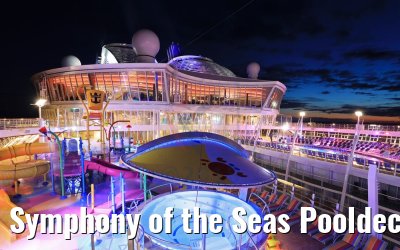 Symphony of the Seas Pooldeck at dusk