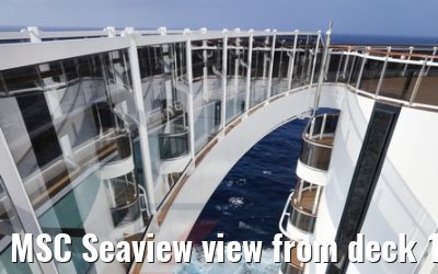 MSC Seaview view from deck 16 to Sunset Beach Pool