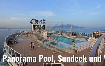 Panorama Pool, Sundeck und Vesuv Vulkan MSC Seaview