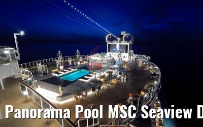 Panorama Pool MSC Seaview Dämmerung 11.06.2018