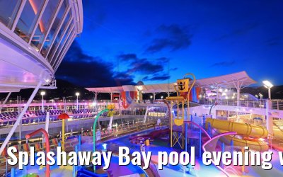 Splashaway Bay pool evening view Symphony of the Seas