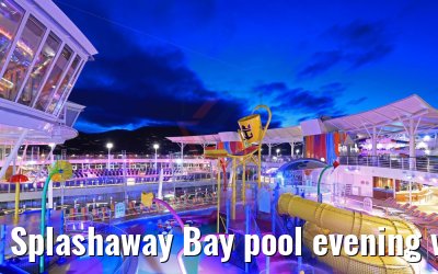 Splashaway Bay pool evening view Symphony of the Seas