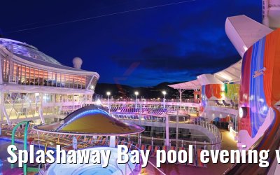 Splashaway Bay pool evening view Symphony of the Seas