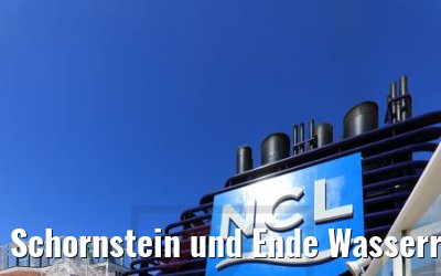 Schornstein und Ende Wasserrutschen Norwegian Getaway