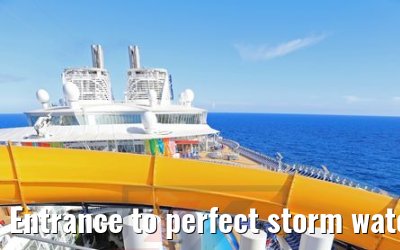 Entrance to perfect storm waterslides Symphony of the Seas