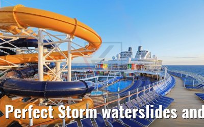 Perfect Storm waterslides and sundeck view Symphony of the Seas